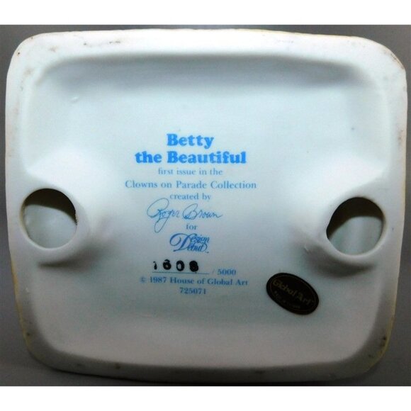 9815/456 Global Art Betty The Beautiful First Issue in the Clowns Parade Collect - Picture 7 of 7